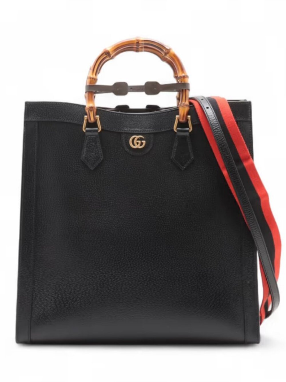 Gucci Bamboo Diana Pigskin Two-Way Handbag Black